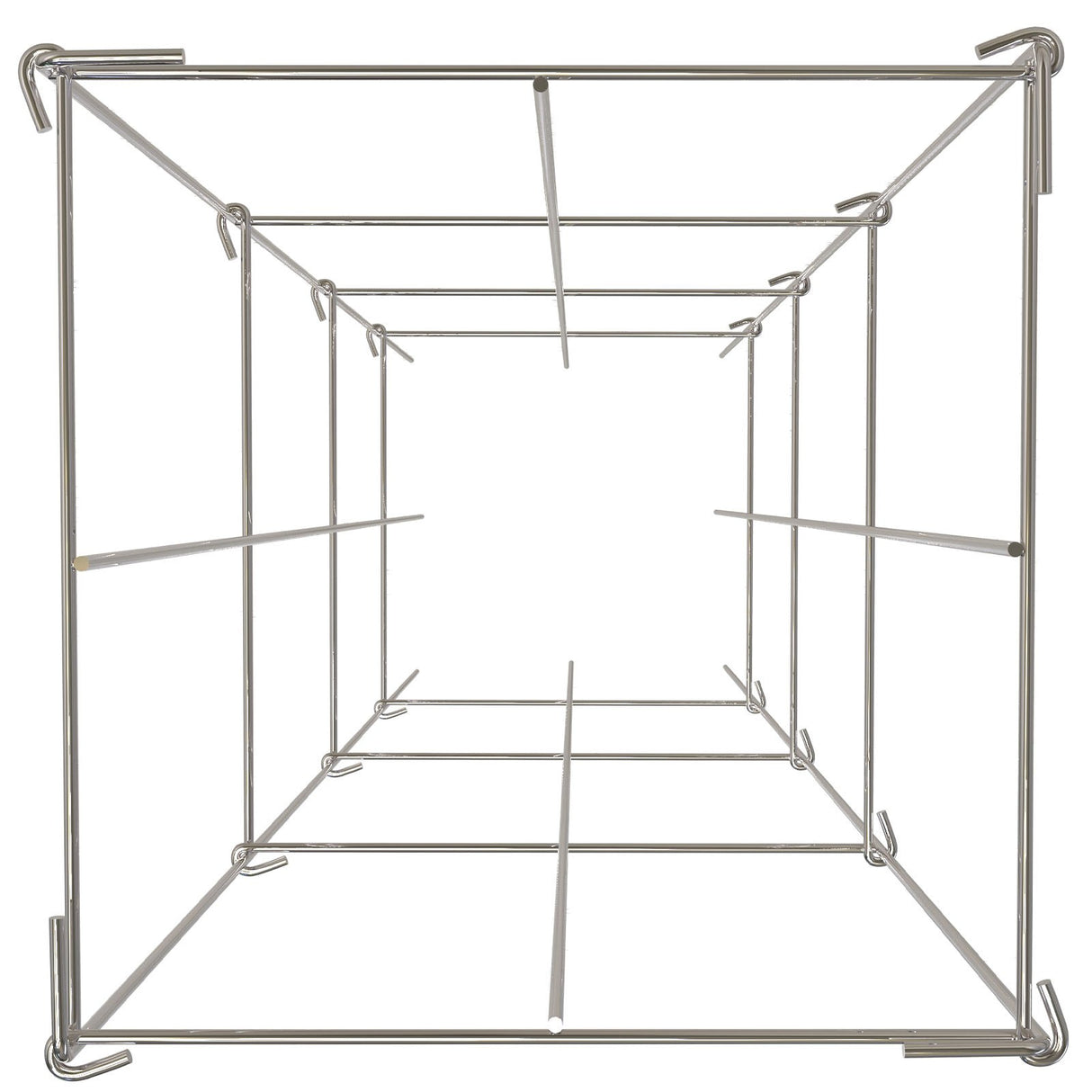 VEVOR Tomato Cages, 30 x 30 x 117 cm, 5 Packs Square Plant Support Cages, Silver PVC-Coated Steel Tomato Towers for Climbing Vegetables, Plants,