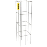 VEVOR Tomato Cages, 30 x 30 x 117 cm, 5 Packs Square Plant Support Cages, Silver PVC-Coated Steel Tomato Towers for Climbing Vegetables, Plants,