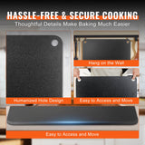 Pizza Steel, 20" x 14" x 3/8" Pizza Steel Plate for Oven, Pre-Seasoned Carbon Steel Pizza Baking Stone with 20X Higher Conductivity, Heavy Duty Rustproof Pizza Pan for Outdoor Grill, Indoor Oven