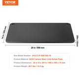 Pizza Steel, 20" x 14" x 3/8" Pizza Steel Plate for Oven, Pre-Seasoned Carbon Steel Pizza Baking Stone with 20X Higher Conductivity, Heavy Duty Rustproof Pizza Pan for Outdoor Grill, Indoor Oven