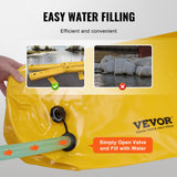 VEVOR Flood Barriers, Sandbag Alternative Flood Bags 4 Pack,  Flood Barrier for Home, Water Barriers for Flooding, Doorway, Driveway(4FTx6in) - Side View