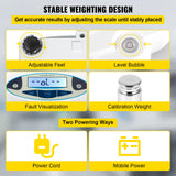 VEVOR Lab Analytical Balance Digital Precision Scale 500gx0.01g High Precision - Rear View