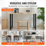 VEVOR 711.2MM Adjustable Furniture Legs, Square Reinforced Steel Office Table legs Set of 2 for DIY, Max Load 453.6KG Heavy Duty Desk Legs, Quick
