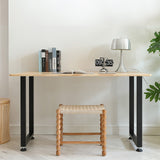 VEVOR 711.2MM Adjustable Furniture Legs, Square Reinforced Steel Office Table legs Set of 2 for DIY, Max Load 453.6KG Heavy Duty Desk Legs, Quick Instalation & Rich Accessories Legs Black - Low Angle