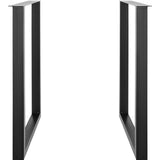 VEVOR 711.2MM Adjustable Furniture Legs, Square Reinforced Steel Office Table legs Set of 2 for DIY, Max Load 453.6KG Heavy Duty Desk Legs, Quick