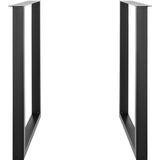 VEVOR 711.2MM Adjustable Furniture Legs, Square Reinforced Steel Office Table legs Set of 2 for DIY, Max Load 453.6KG Heavy Duty Desk Legs, Quick Instalation & Rich Accessories Legs Black - Extra Image