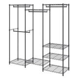 VEVOR Heavy Duty Clothes Rack, Rolling Clothing Garment Rack with 4 Hang Rods & 8 Storage Tiers, Adjustable Custom Closet Rack, Freestanding Wardrobe for Hanging Clothes, 362 kg Load Capacity - Extra Image