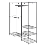 VEVOR Heavy Duty Clothes Rack, Rolling Clothing Garment Rack with 4 Hang Rods & 8 Storage Tiers, Adjustable Custom Closet Rack, Freestanding Wardrobe for Hanging Clothes, 362 kg Load Capacity - Extra Image