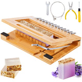 VEVOR Soap Cutter, Cut 1-12 Bars, Precisely and Accurately Cut 1 Inch Bars, Bamboo Soap Slicer With Steel Wire, Multi Handmade Soap Wire Cutter for