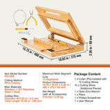 VEVOR Soap Cutter, Cut 1-12 Bars, Precisely and Accurately Cut 1 Inch Bars, Bamboo Soap Slicer With Steel Wire, Multi Handmade Soap Wire Cutter for Loaf Candles Cheese Butter DIY Making Tool - Close-Up Angle