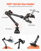 VEVOR Magnetic Helping Hands Soldering Station Hot Air Gun Holder 6 PCB Holders - Front View