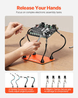 VEVOR Magnetic Helping Hands Soldering Station Hot Air Gun Holder 6 PCB Holders - Side View