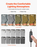 VEVOR Magnetic Helping Hands Soldering Station 3X LED Magnifying Lamp 4 Arms - Side View