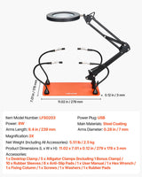 VEVOR Magnetic Helping Hands Soldering Station 3X LED Magnifying Lamp 4 Arms - Close-Up Angle