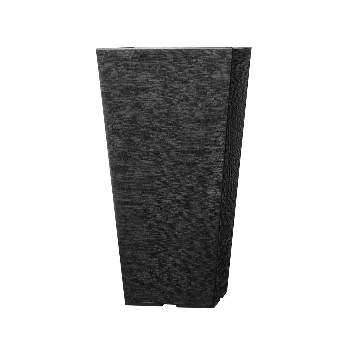 VEVOR Tall Planter, Set of 2 Tall Square Tapered Planters, 57 cm Large Modern Gardening and Flower Plastic Pots, Decorative Tall Black Planter with Drainage Hole, for Porch, Patio, Indoor & Outdoor