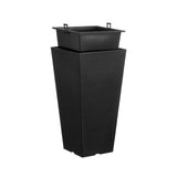 VEVOR Tall Planter, Set of 2 Tall Square Tapered Planters, 57 cm Large Modern Gardening and Flower Plastic Pots, Decorative Tall Black Planter with Drainage Hole, for Porch, Patio, Indoor & Outdoor - Extra Image