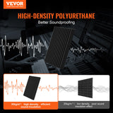 VEVOR Acoustic Foam Panels 80 Pack 12 x 12 x 1 in for Studio Wall and Ceiling - Front View