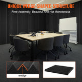 VEVOR Acoustic Foam Panels 80 Pack 12 x 12 x 1 in for Studio Wall and Ceiling - Rear View