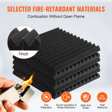 VEVOR Acoustic Foam Panels 52 Pack 12 x 12 x 1 in for Studio Wall and Ceiling - Side View