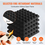 VEVOR Acoustic Foam Panels 24 Pack 12 x 12 x 2 in for Studio Wall and Ceiling - Side View