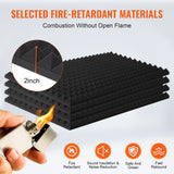 VEVOR Acoustic Foam Panels 4 Pack 48 x 24 x 2 in for Studio Wall and Ceiling - Side View