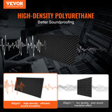 VEVOR Acoustic Foam Panels 4 Pack 48 x 24 x 2 in for Studio Wall and Ceiling - Front View