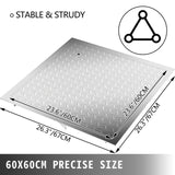 VEVOR Recessed Manhole Cover 60 x 60 cm Clear Opening, Galvanized Steel Drain Cover Overall Size 67 x 67 cm, Sealed Square Manhole Cover and Frame, Steel Man Hole Lid Inspection Access for Boat/ - Top-Down View