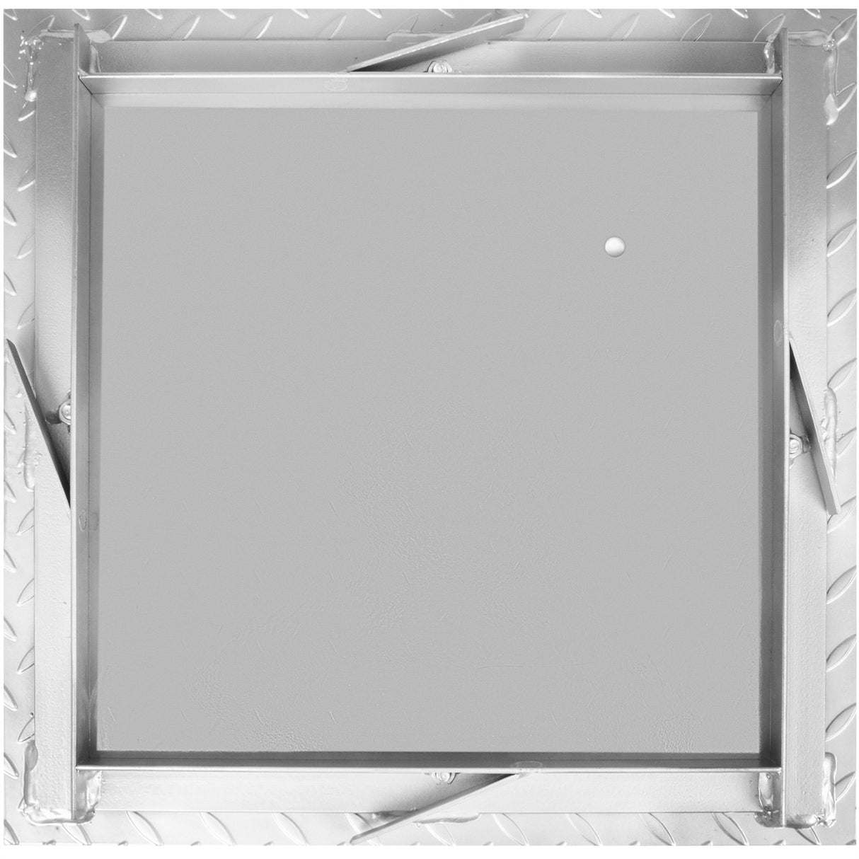 VEVOR Recessed Manhole Cover 60 x 60 cm Clear Opening, Galvanized Steel Drain Cover Overall Size 67 x 67 cm, Sealed Square Manhole Cover and Frame, Steel Man Hole Lid Inspection Access for Boat/