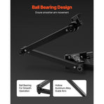 Lawn Mower Blade Sharpener, 15° - 45° Adjustable Lawnmower Blade Sharpening Tool with 4 Adapter Pins, Ball Bearing Design & 25mm Enlarged Handle, Compatible with Most Angle Grinders