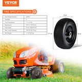 VEVOR Lawn Mower Tires with Rim, 11x4-7" Tubeless Tractor Tires, 2-Pack Tire and Wheel Assemby, Flat-free PU Tire, 3.4" Centered Hub, 3/4" Bushing