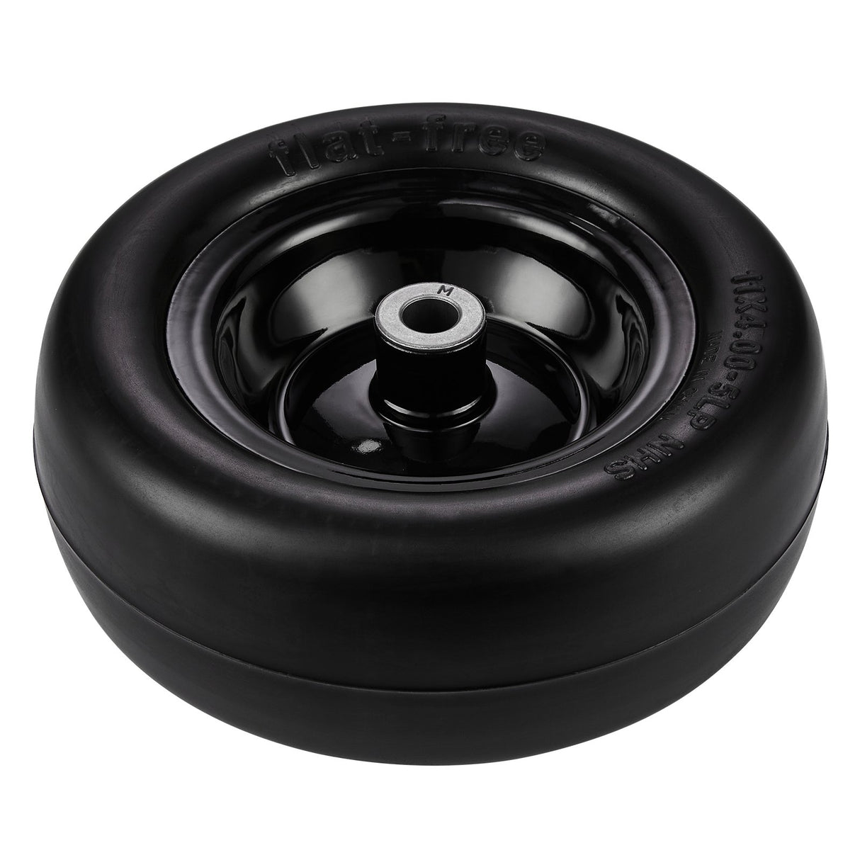 VEVOR Lawn Mower Tires with Rim, 11x4-7" Tubeless Tractor Tires, 2-Pack Tire and Wheel Assemby, Flat-free PU Tire, 3.4" Centered Hub, 3/4" Bushing