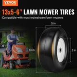 VEVOR Lawn Mower Tires with Rim, 13x5-6