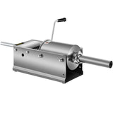 VEVOR Manual Sausage Stuffer, 3 L / 7 LBS Horizontal Sausage Machine, Dual-Speed Meat Stuffer, Made of Food-Grade 304 Stainless Steel, Includes 5
