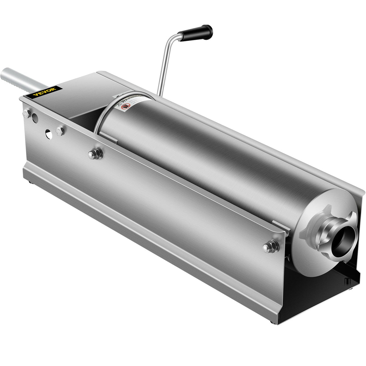 VEVOR Manual Sausage Stuffer, 7 L / 15 LBS Horizontal Sausage Machine, Dual-Speed Meat Stuffer, Made of Food-Grade 304 Stainless Steel, Includes 5