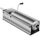 VEVOR Manual Sausage Stuffer, 7 L / 15 LBS Horizontal Sausage Machine, Dual-Speed Meat Stuffer, Made of Food-Grade 304 Stainless Steel, Includes 5