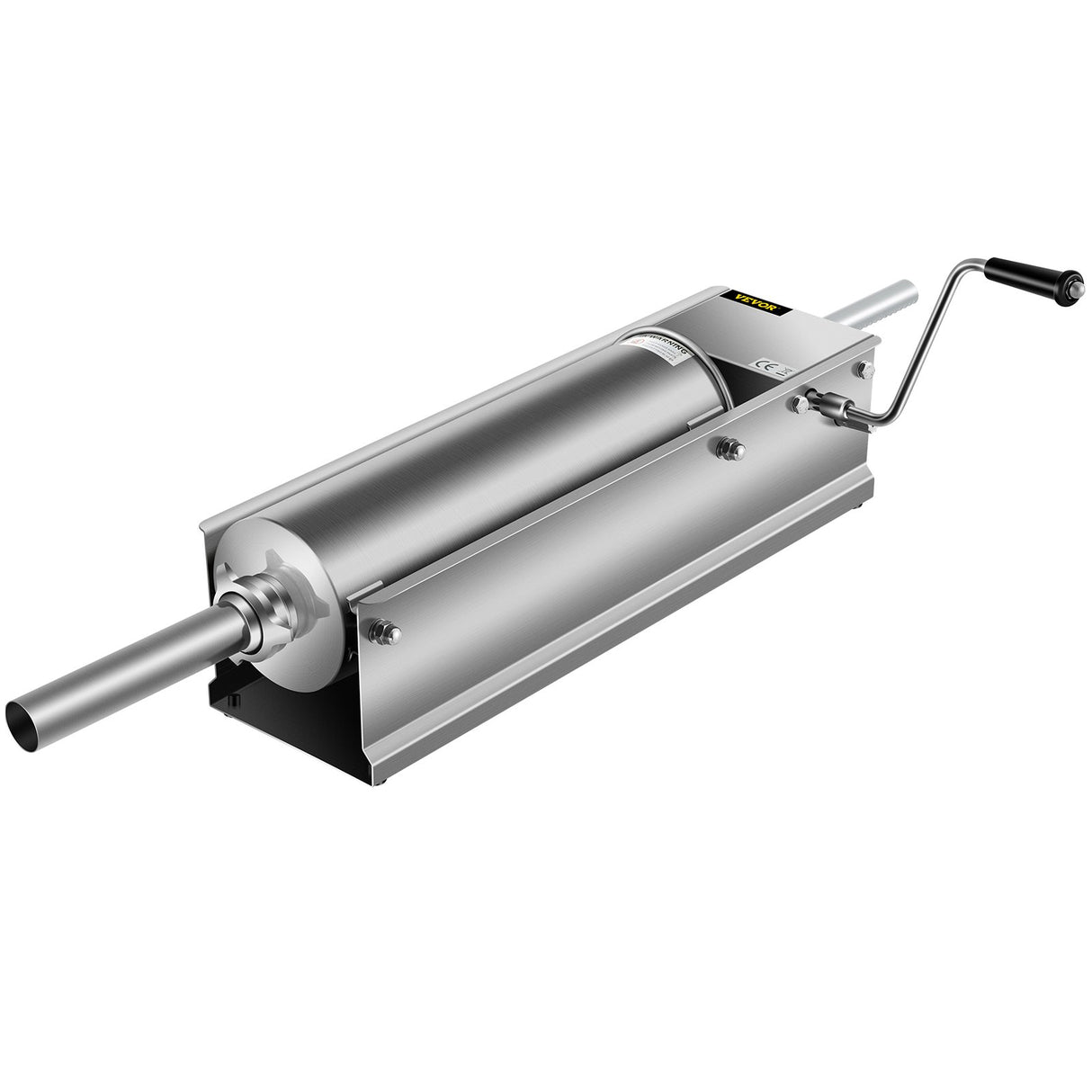 VEVOR Manual Sausage Stuffer, 7 L / 15 LBS Horizontal Sausage Machine, Dual-Speed Meat Stuffer, Made of Food-Grade 304 Stainless Steel, Includes 5