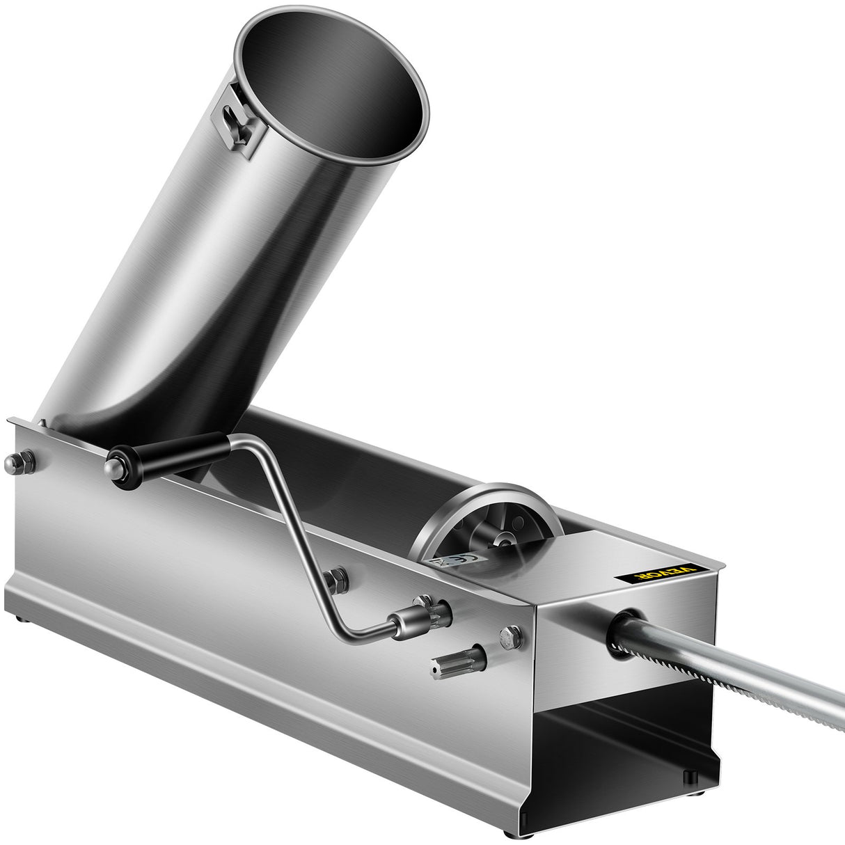 VEVOR Manual Sausage Stuffer, 7 L / 15 LBS Horizontal Sausage Machine, Dual-Speed Meat Stuffer, Made of Food-Grade 304 Stainless Steel, Includes 5