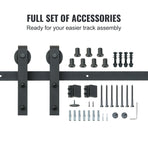 VEVOR 8FT Sliding Barn Door Hardware Closet Track Kit for Single Door J Hanger, image 4