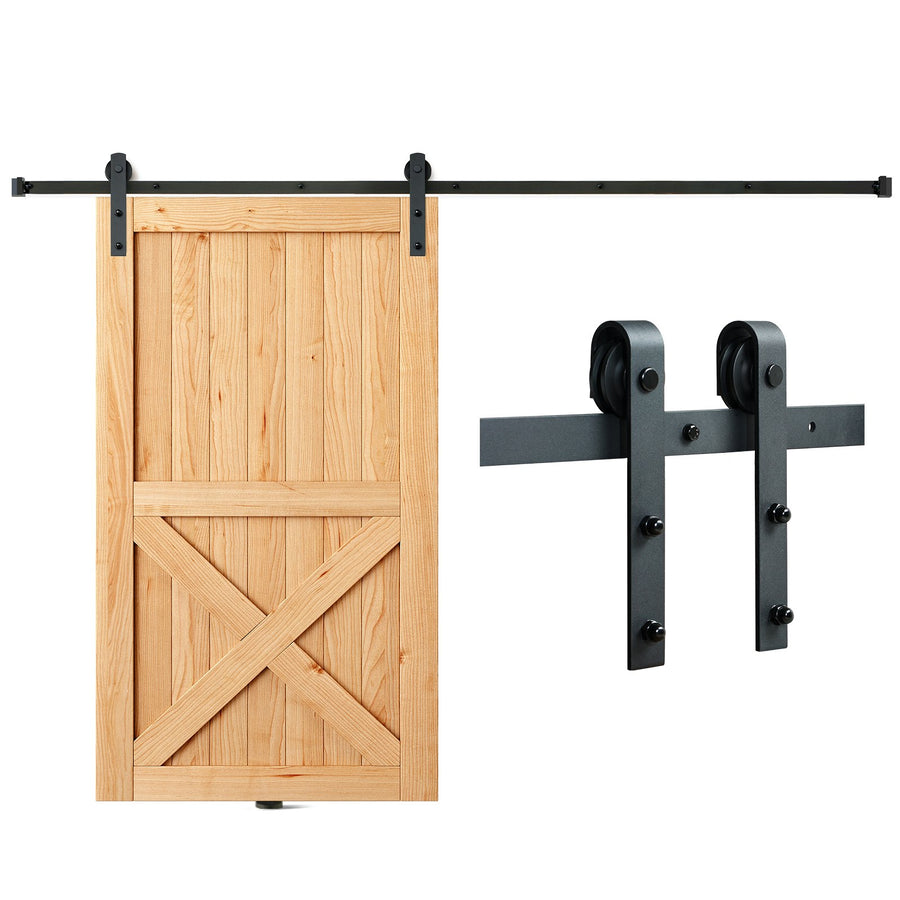 VEVOR 8FT Sliding Barn Door Hardware Closet Track Kit for Single Door J Hanger, image 9