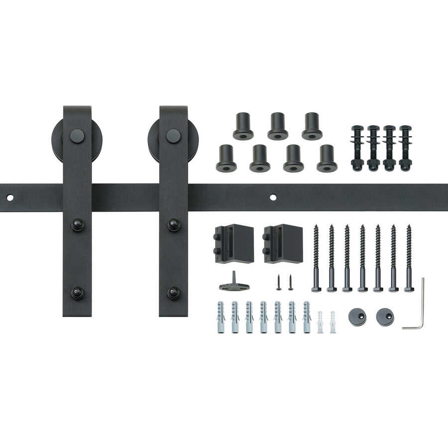 VEVOR 8FT Sliding Barn Door Hardware Closet Track Kit for Single Door J Hanger, image 11