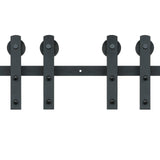 VEVOR 8FT Sliding Barn Door Hardware Closet Track Kit for Double Doors I Hanger