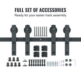 VEVOR 8FT Sliding Barn Door Hardware Closet Track Kit for Double Doors I Hanger
