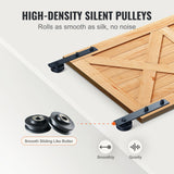 VEVOR 8FT Sliding Barn Door Hardware Closet Track Kit for Double Doors I Hanger