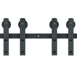 VEVOR 8FT Sliding Barn Door Hardware Closet Track Kit for Double Doors I Hanger - Extra Image