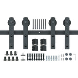 VEVOR 8FT Sliding Barn Door Hardware Closet Track Kit for Double Doors I Hanger