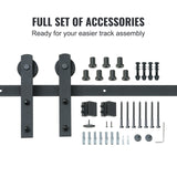 VEVOR 8FT Sliding Barn Door Hardware Closet Track Kit for Single Door I Hanger