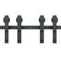 2440 mm Sliding Barn Door Hardware Closet Track Kit for Double Doors J Hanger