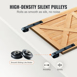 2440 mm Sliding Barn Door Hardware Closet Track Kit for Double Doors J Hanger