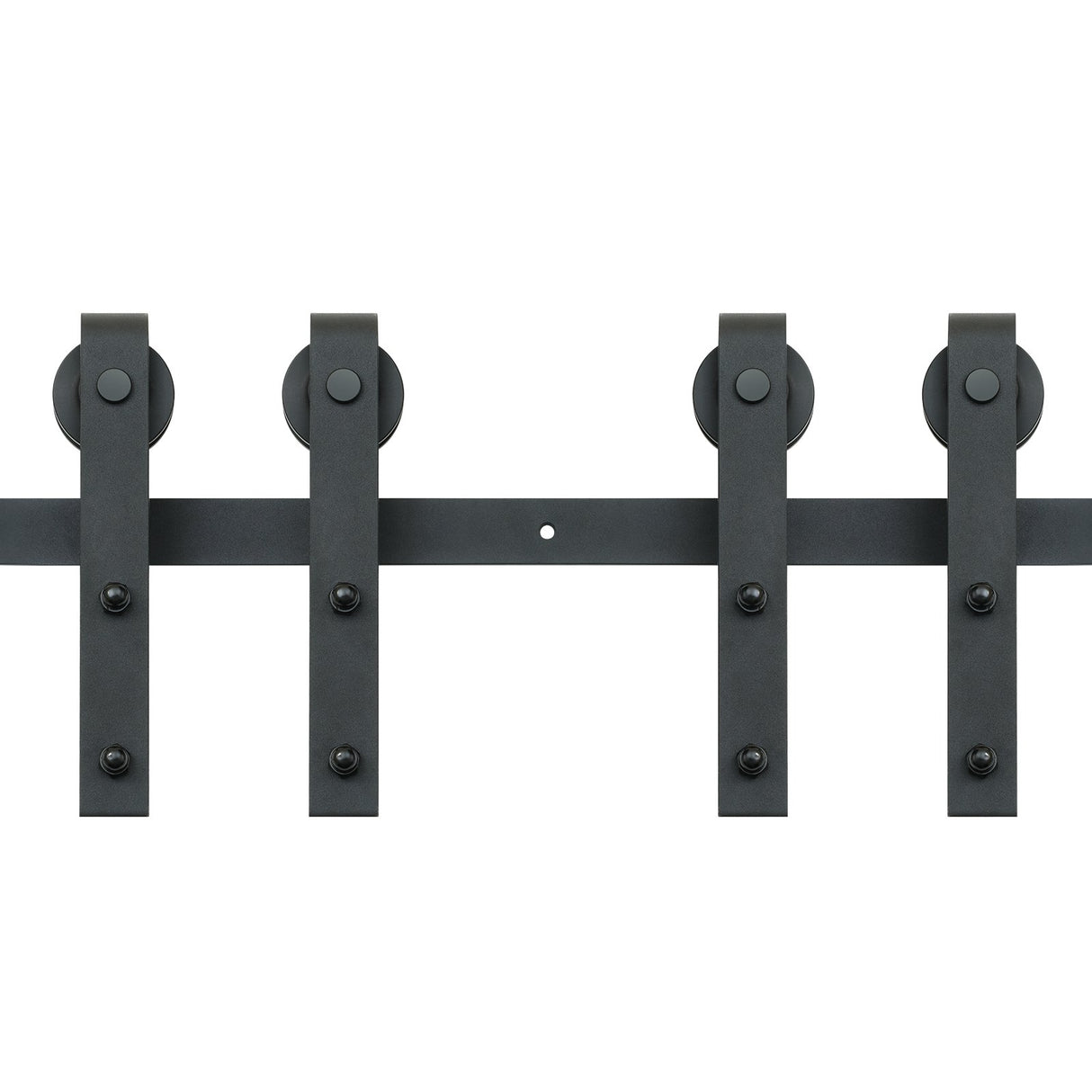 2440 mm Sliding Barn Door Hardware Closet Track Kit for Double Doors J Hanger
