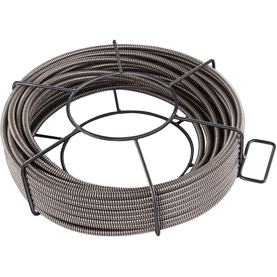 Drain Cleaning Cable 100 Feet x 3/8 Inch Solid Core Cable Sewer Cable Drain Auger Cable Cleaner Snake Clog Pipe Drain Cleaning Cable Sewer Drain Auger Snake Pipe